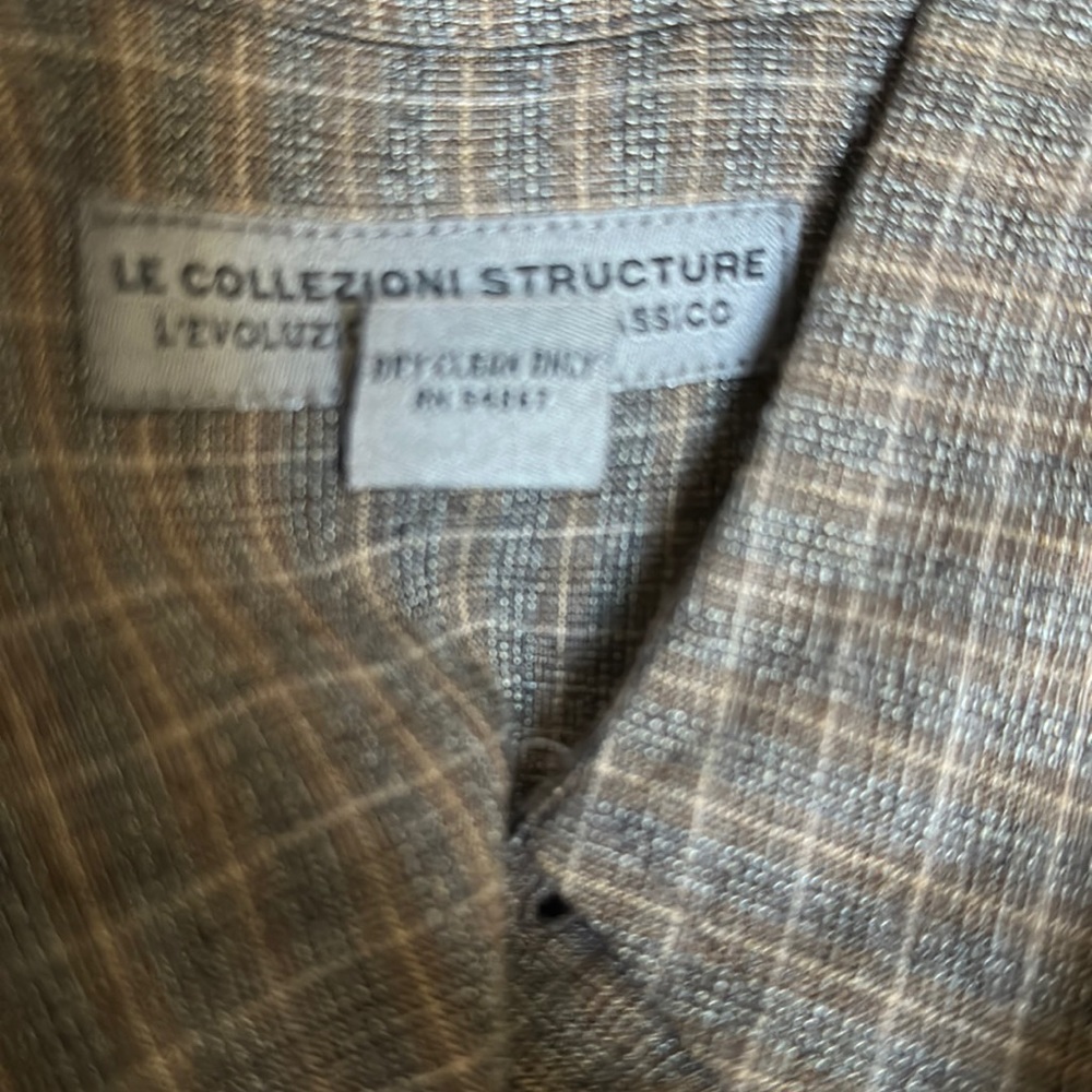 Le Collezioni structure Long Sleeve brown shirt M